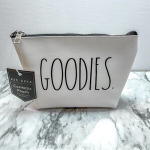 Rae Dunn Cream 'GOODIES' Cosmetic Bag